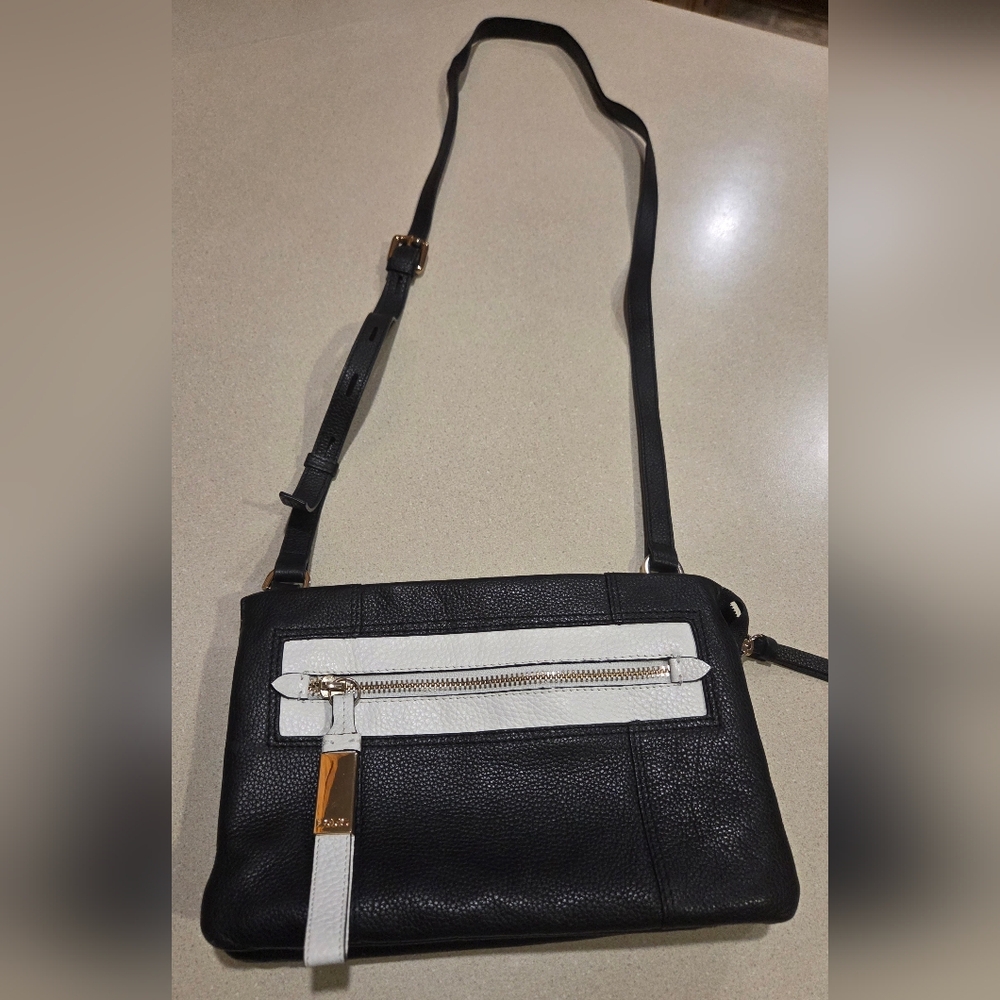 Lodis Black and White Crossbody Bag